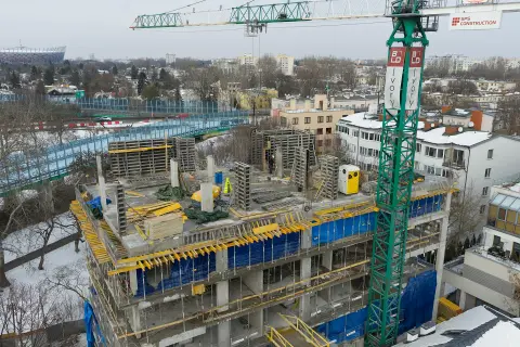 Postep pracy inwestycji Ivory, Saska Kępa Warszawa