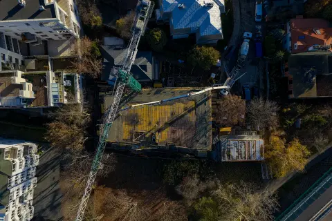 Postęp pracy inwestycji Ivory, Warszawa Saska Kępa