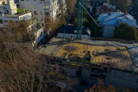 Postęp pracy inwestycji Ivory, Warszawa Saska Kępa