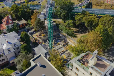 Postęp pracy inwestycji Ivory, Warszawa Saska Kępa