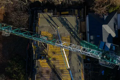 Postęp pracy inwestycji Ivory, Warszawa Saska Kępa