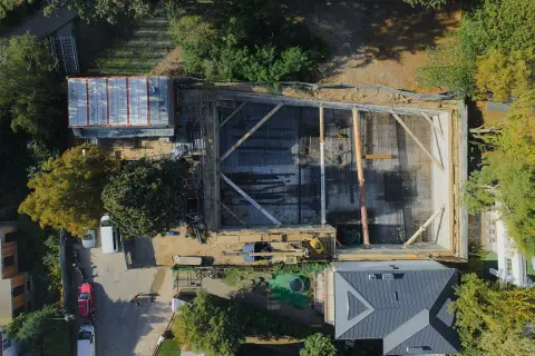 Postęp pracy budowy inwestycji Ivory, Warszawa Saska Kępa