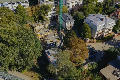 Postęp pracy inwestycji Ivory, Warszawa Saska Kępa