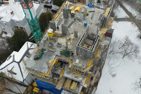 Postep pracy inwestycji Ivory, Saska Kępa Warszawa