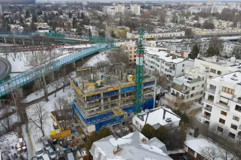 Postep pracy inwestycji Ivory, Saska Kępa Warszawa