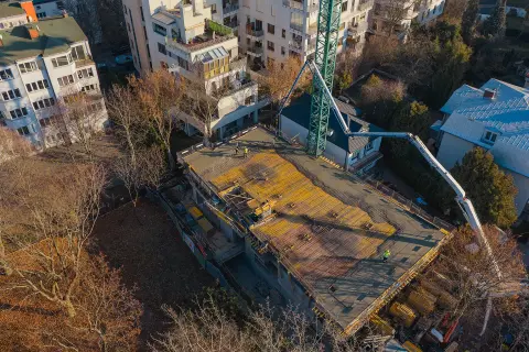 Postęp pracy inwestycji Ivory, Warszawa Saska Kępa