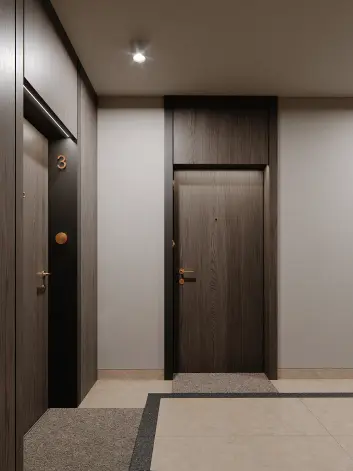 Wejście do mieszkania inwestycji Ivory, Warszawa Praga Południe