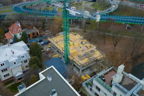 Postęp pracy inwestycji Ivory, Warszawa Saska Kępa