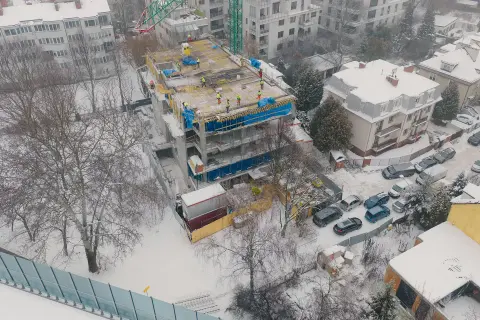 Postęp pracy inwestycji Ivory, Saska Kępa