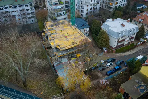 Postęp pracy inwestycji Ivory, Warszawa Saska Kępa