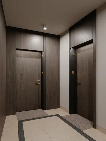 Wejście do mieszkania inwestycji Ivory, Warszawa Praga Południe