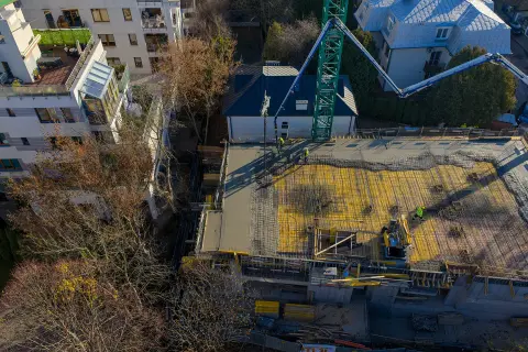 Postęp pracy inwestycji Ivory, Warszawa Saska Kępa