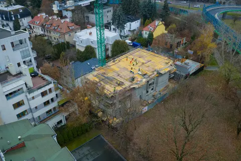 Postęp pracy inwestycji Ivory, Warszawa Saska Kępa