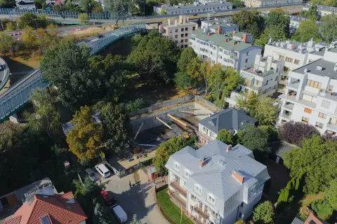 Postęp pracy budowy inwestycji Ivory, Warszawa Saska Kępa