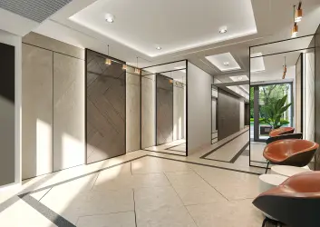 Wejście do inwestycji Ivory, Warszawa Praga Południe