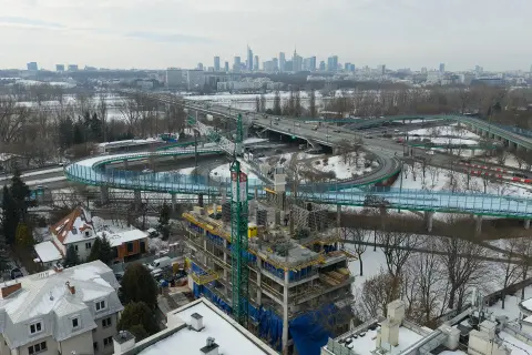 Postep pracy inwestycji Ivory, Saska Kępa Warszawa