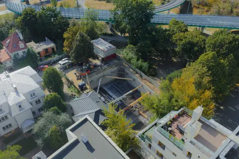 Postęp pracy budowy inwestycji Ivory, Warszawa Saska Kępa