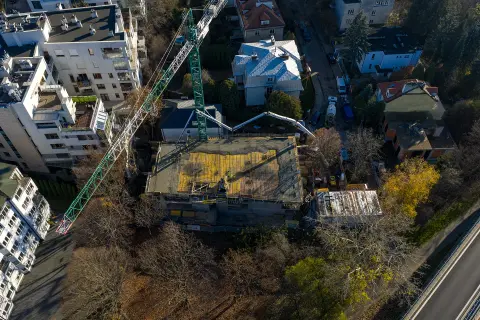 Postęp pracy inwestycji Ivory, Warszawa Saska Kępa