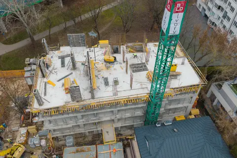 Postęp pracy inwestycji Ivory, Warszawa Saska Kępa